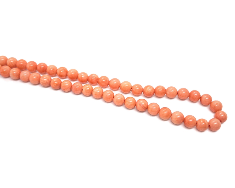 Бусины Коралл оранжевый гладкий глянцевый размер 4мм натуральный камень